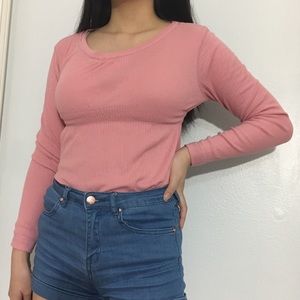 Light pink long sleeve top